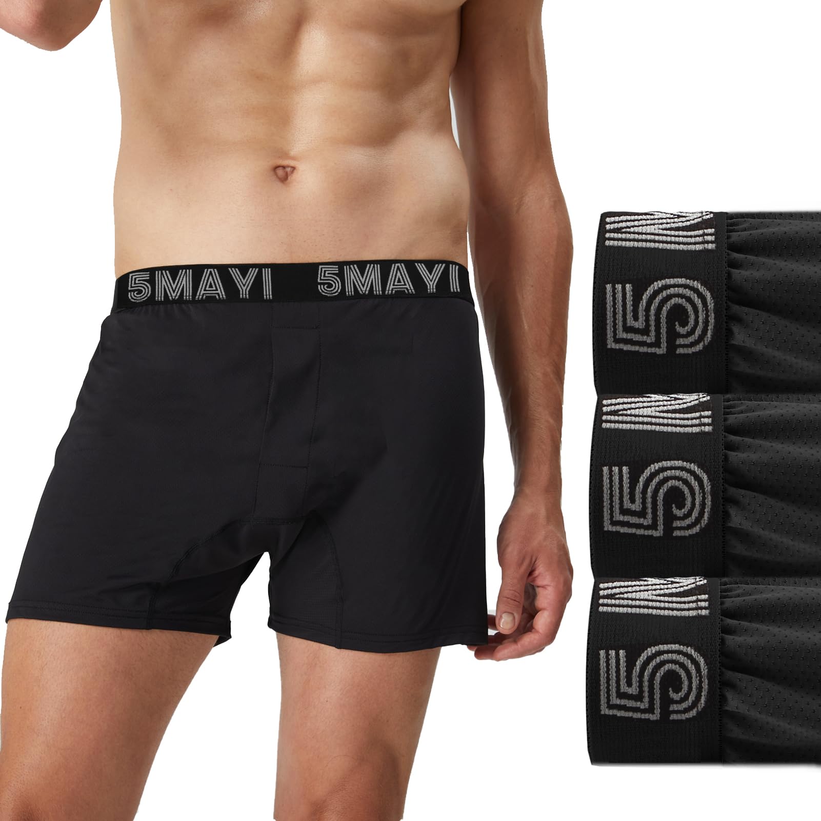 5Mayi Mens Boxers for Men Cotton Men's Underwear Boxer Shorts for Men Pack