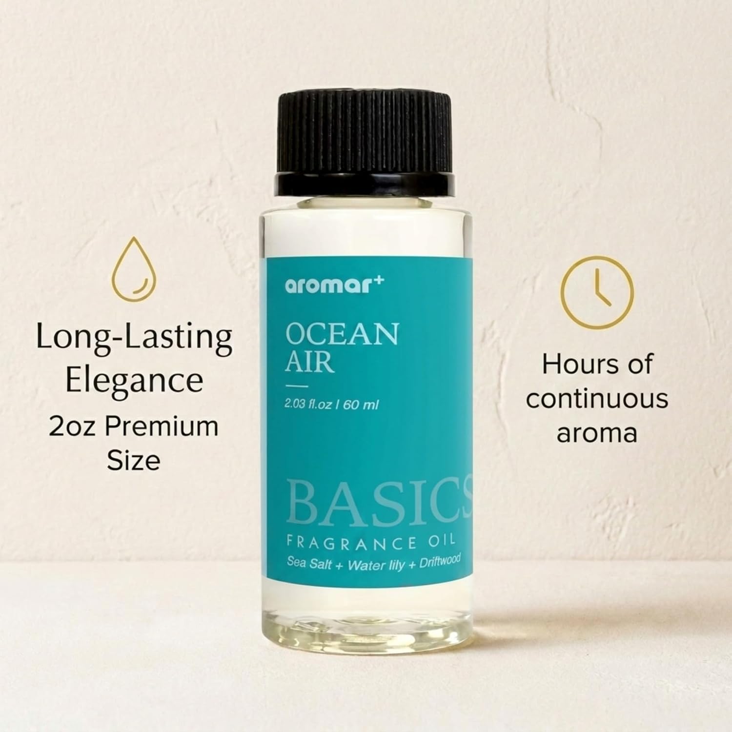 Aromar+ Basics Ocean Air Fragrance Oil for Waterless Diffusers, 2oz