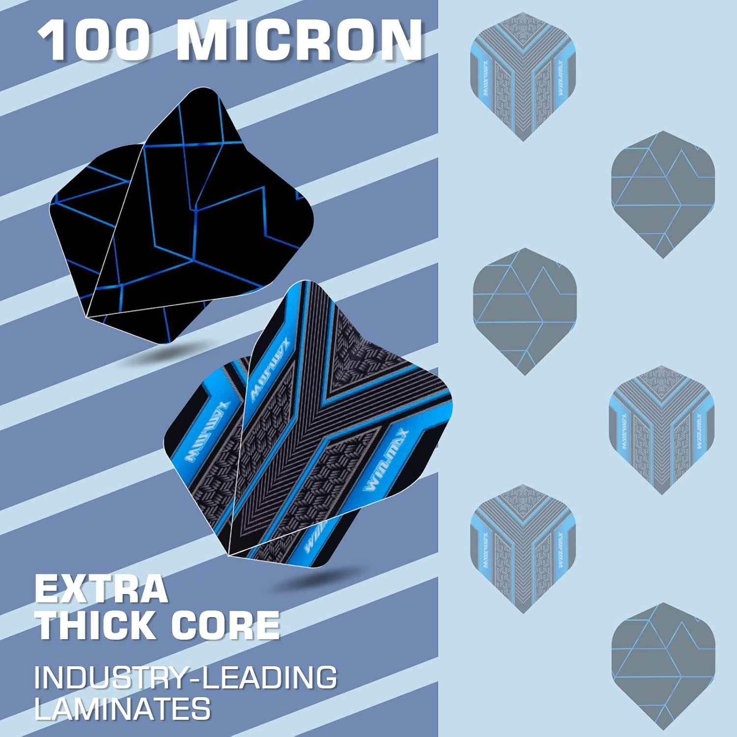 WIN.MAX Darts Metal Tip Set - 90% Tungsten Steel Tip Darts Set Professional 20/22/23/24/26/28 Grams Pro Dart Set with Extra 3 Flights