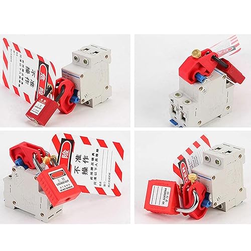 Miniatura 4 de Dispositivo de etiquetado de bloqueo de circuito multifuncional universal de 2 piezas para aislamiento de energía de apagado industrial