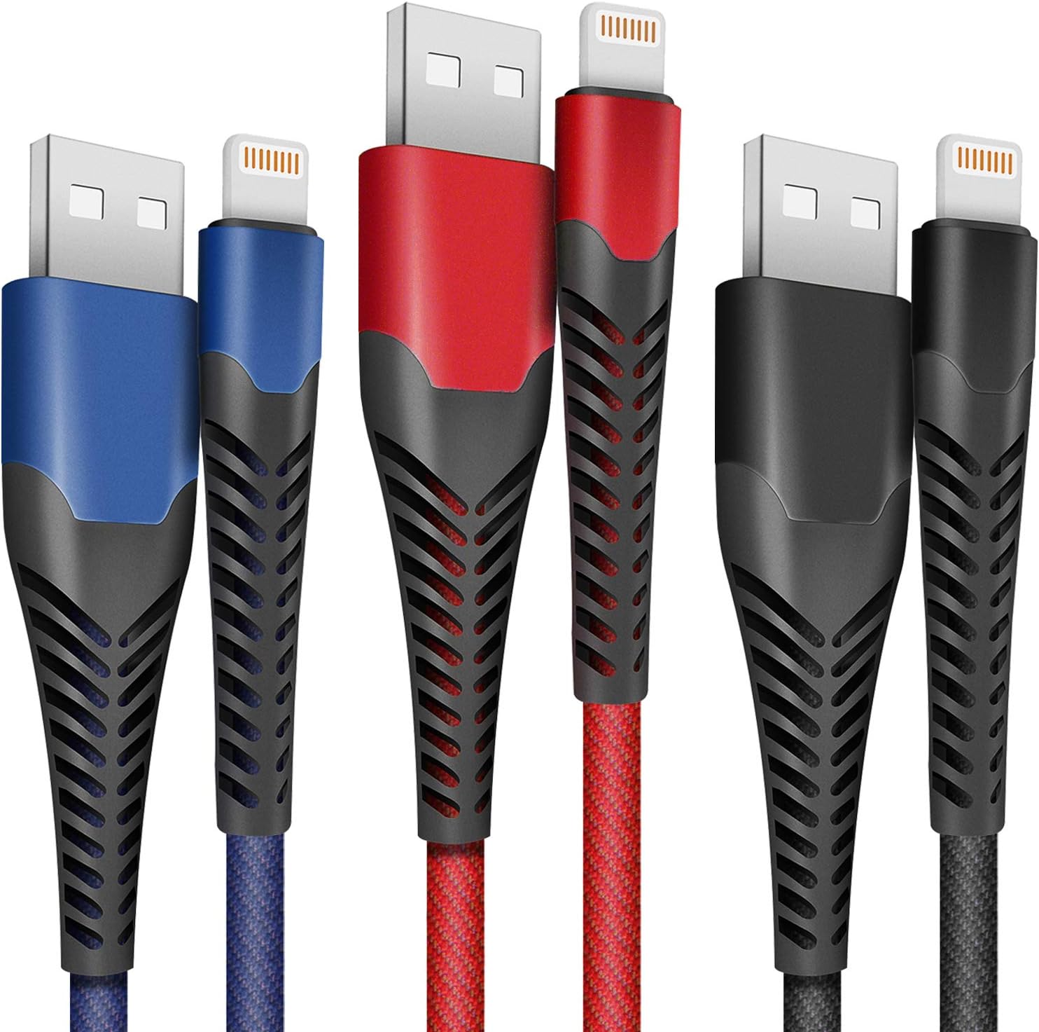 iPhone Charger, Lightning Cable 3PACK 6FT Nylon Braided Fast iPhone Charger Cord Compatible with iPhone 11 Pro Max XS XR X 8 7 6 Plus 5, iPad Pro iPod Airpods and More (3×6 Foot)…