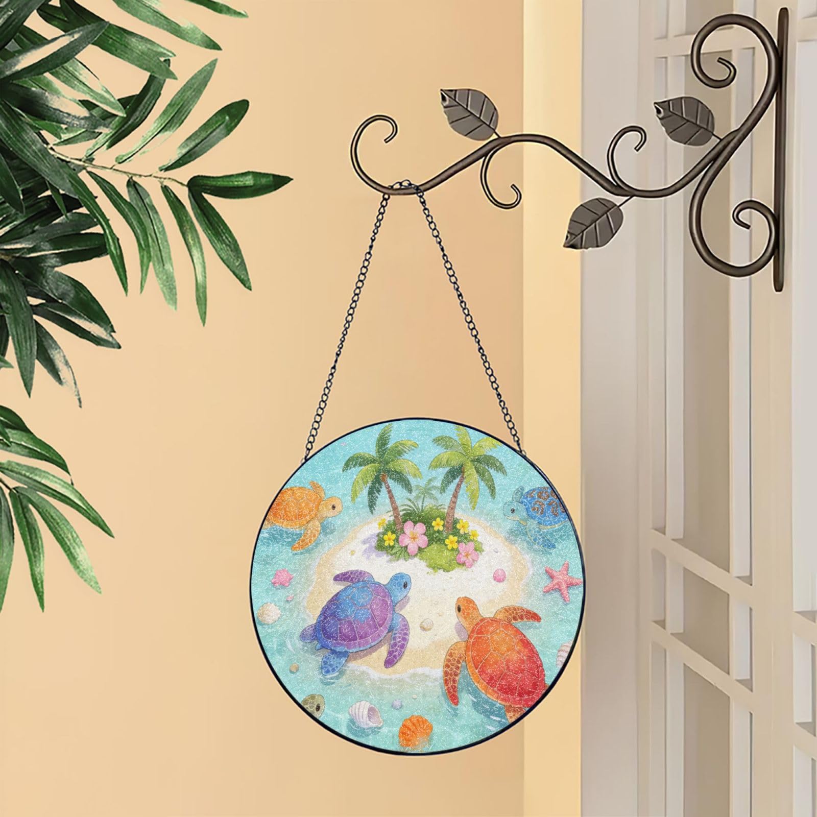 Atrapasueños de cristal para colgar en ventana, patio, jardín