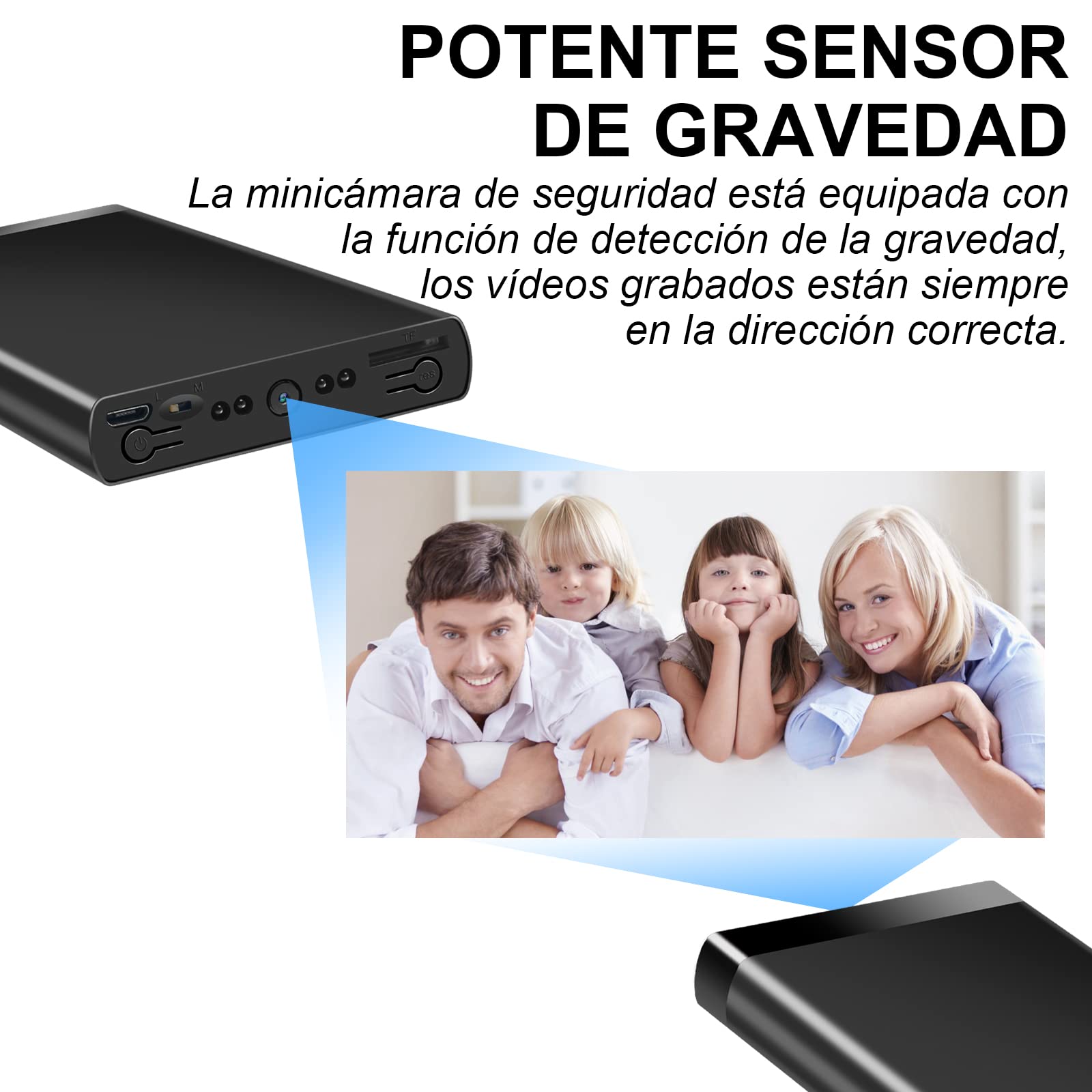Camara Espia Oculta, 10000mAh Mini Cámaras Espías Power Bank 1080P HD, Micro Camara Seguridad 50 Horas de Grabación con Visión Nocturna Detector de Movimiento