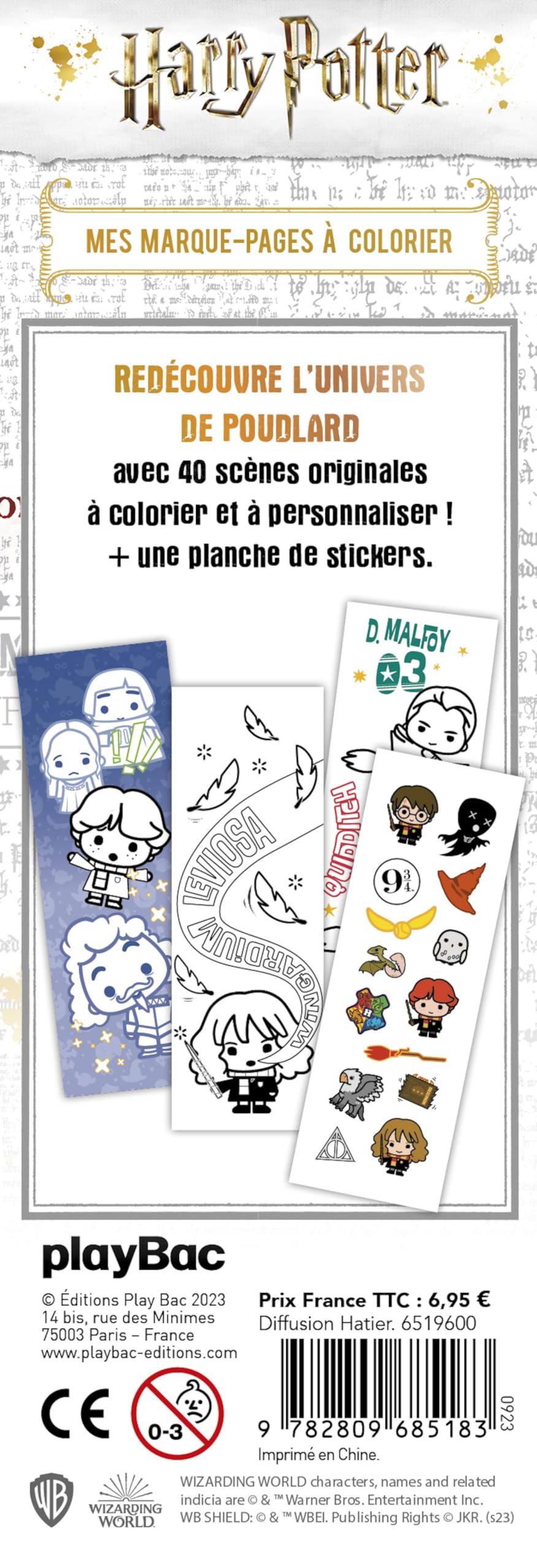Harry Potter - Mes marque-pages à colorier