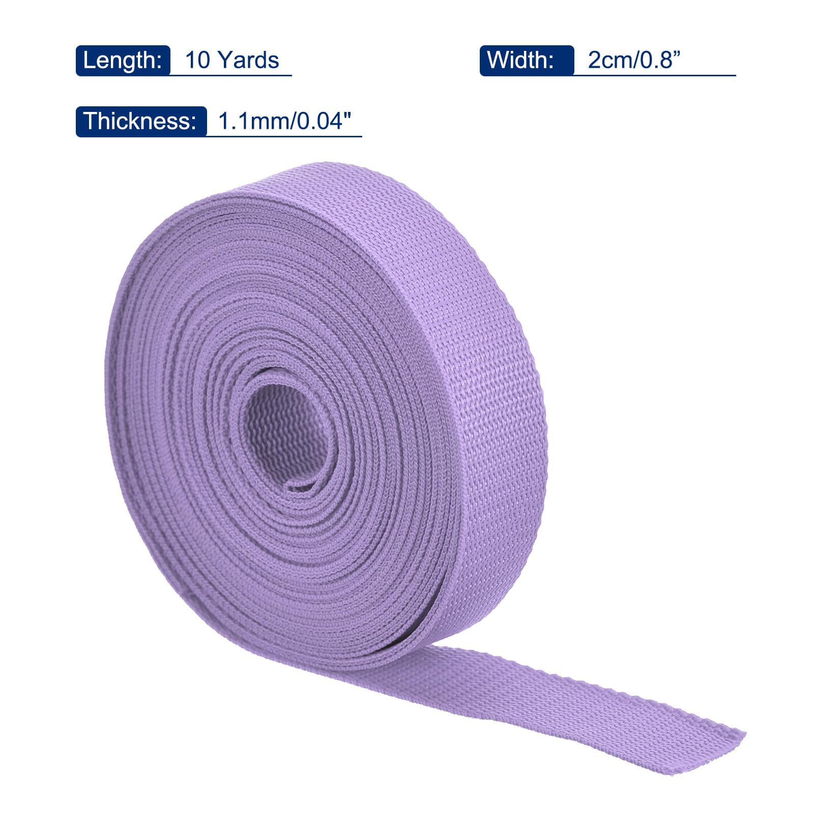 MACHSWON 2cm Lightweight Polypropylene Webbing Strap 0.8" 10 Yard Backpack Strapping Band Lavender Purple for Outdoor Luggage Cargo Straps