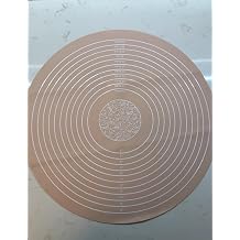 Silikon Pi irme Pasta Mat Seti,  l lerle Hamur A ma Seti Silikon Yap maz Mat, Pasta, Kabuk, Kurabiye, Ekmek, Hamur  leri, Makarna i in Mutfak Tezgah Mat  Yuvarlak,  l l  Pudra