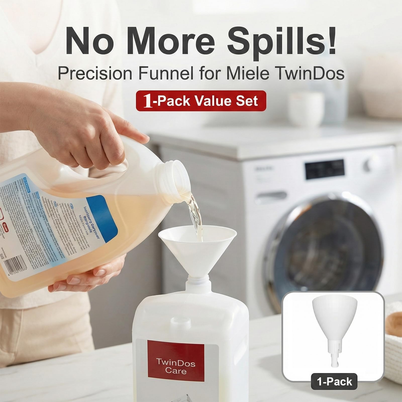 Lejek wymienny do Miele TwinDos, akcesoria do pralek, lejek do detergentów, lejek uniwersalny