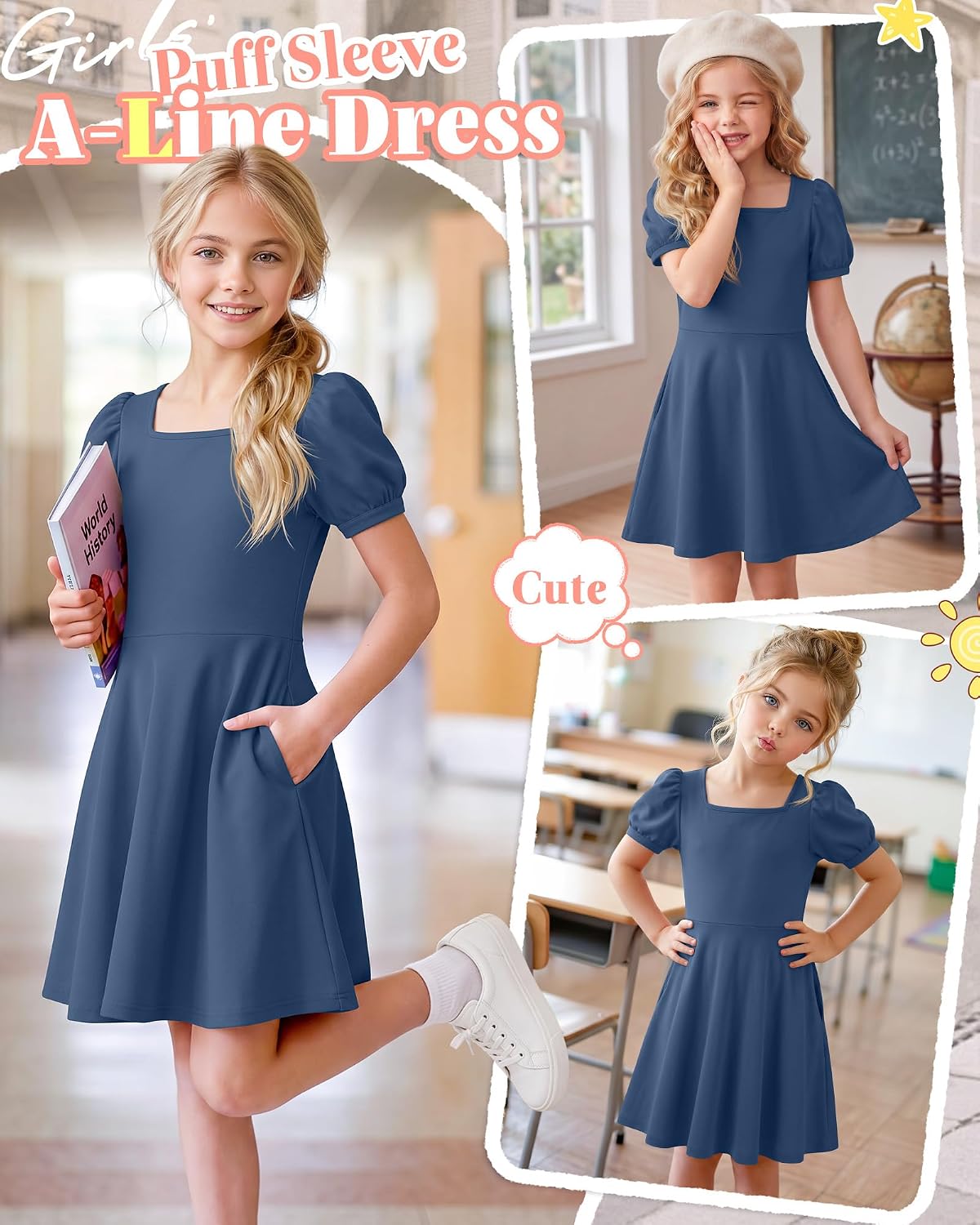 Girls' Back to School Casual Dresses