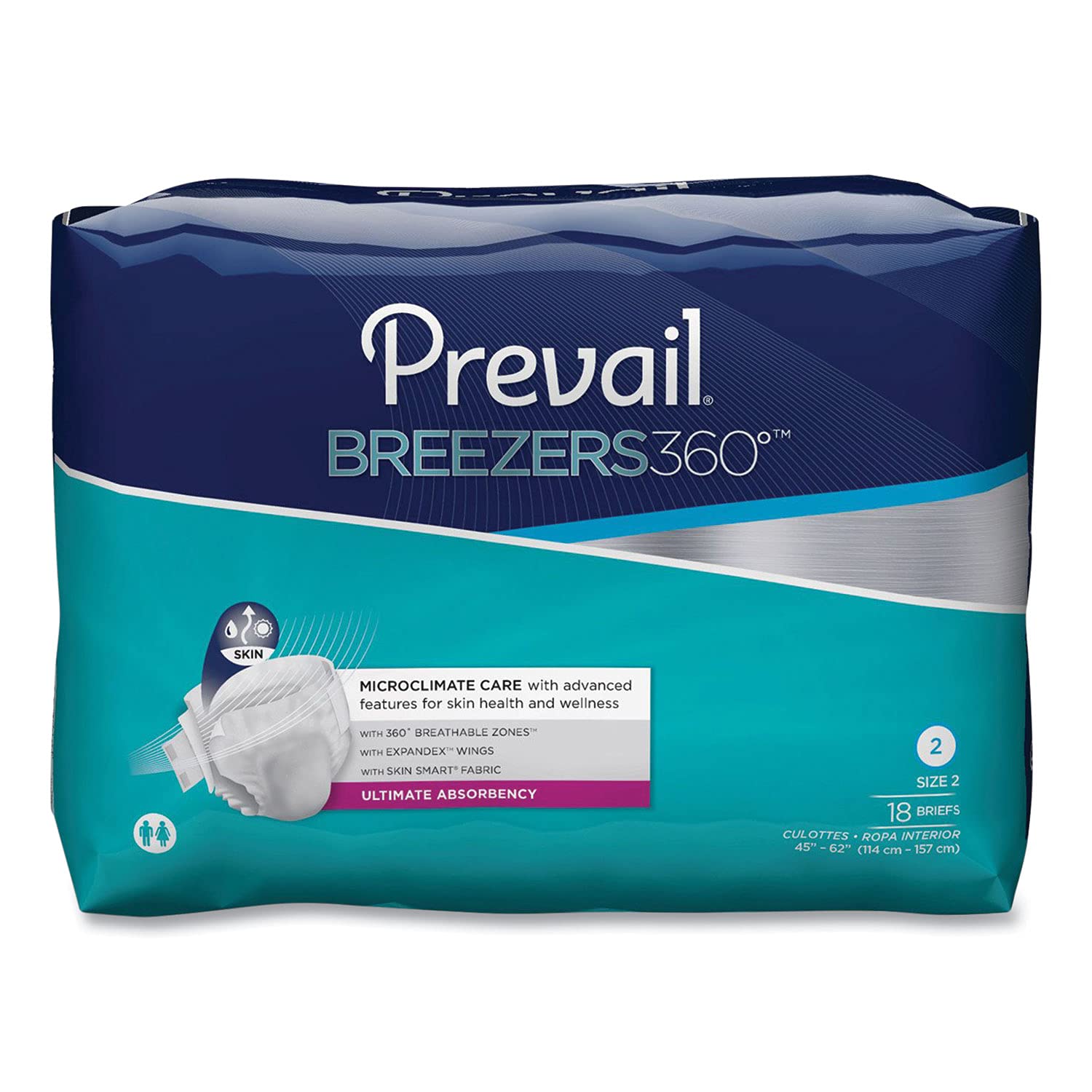 Prevail Breezers 360 Ultimate Absorbency Incontinent Brief