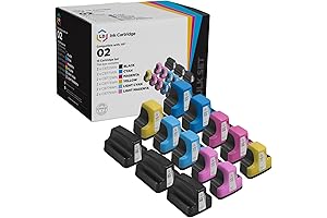 LD Products Remanufactured Replacements for HP 02 Printer Ink Cartridges