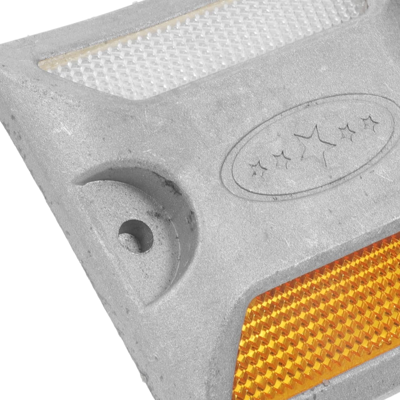 SOLUSTRE Indicatore Stradale Riflettente Per Vialetti 5 Pz Segnalatori Di Sicurezza Per Asfalto Riflettori Carrabili Con Design Sporgente Per Migliorare Visibilità Notturna E Sicurezza Traffico