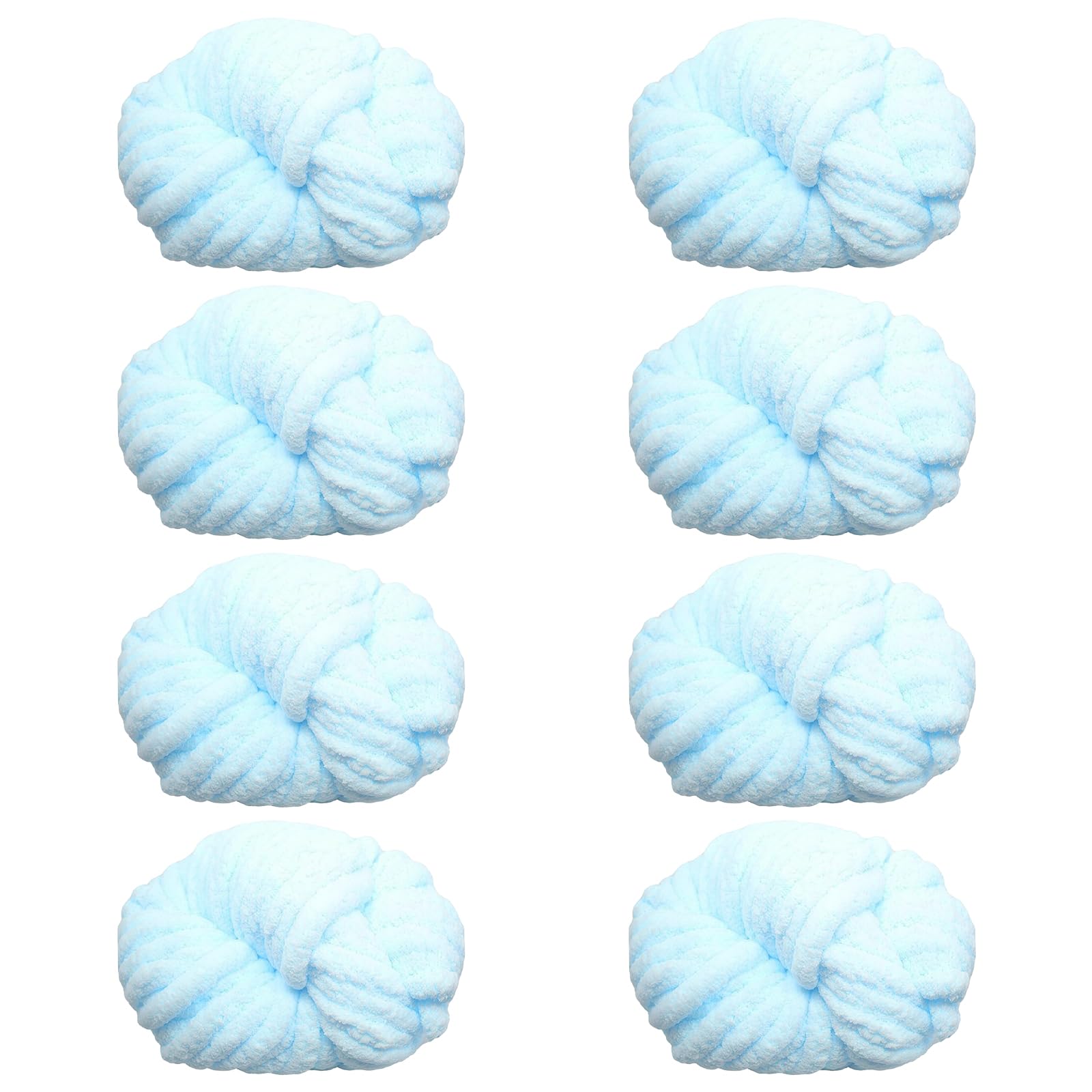 Maxee Dicke Wolle Garn 8 * 250 Stück, Sperrige Armstricken Wolle, Soft Arm Knitting, XXL Grobstrick Weiches Wollgarn, zum Häkeln für Decke, Perfekt zum Weben von Haustier Nest, Decken, Zierkissen