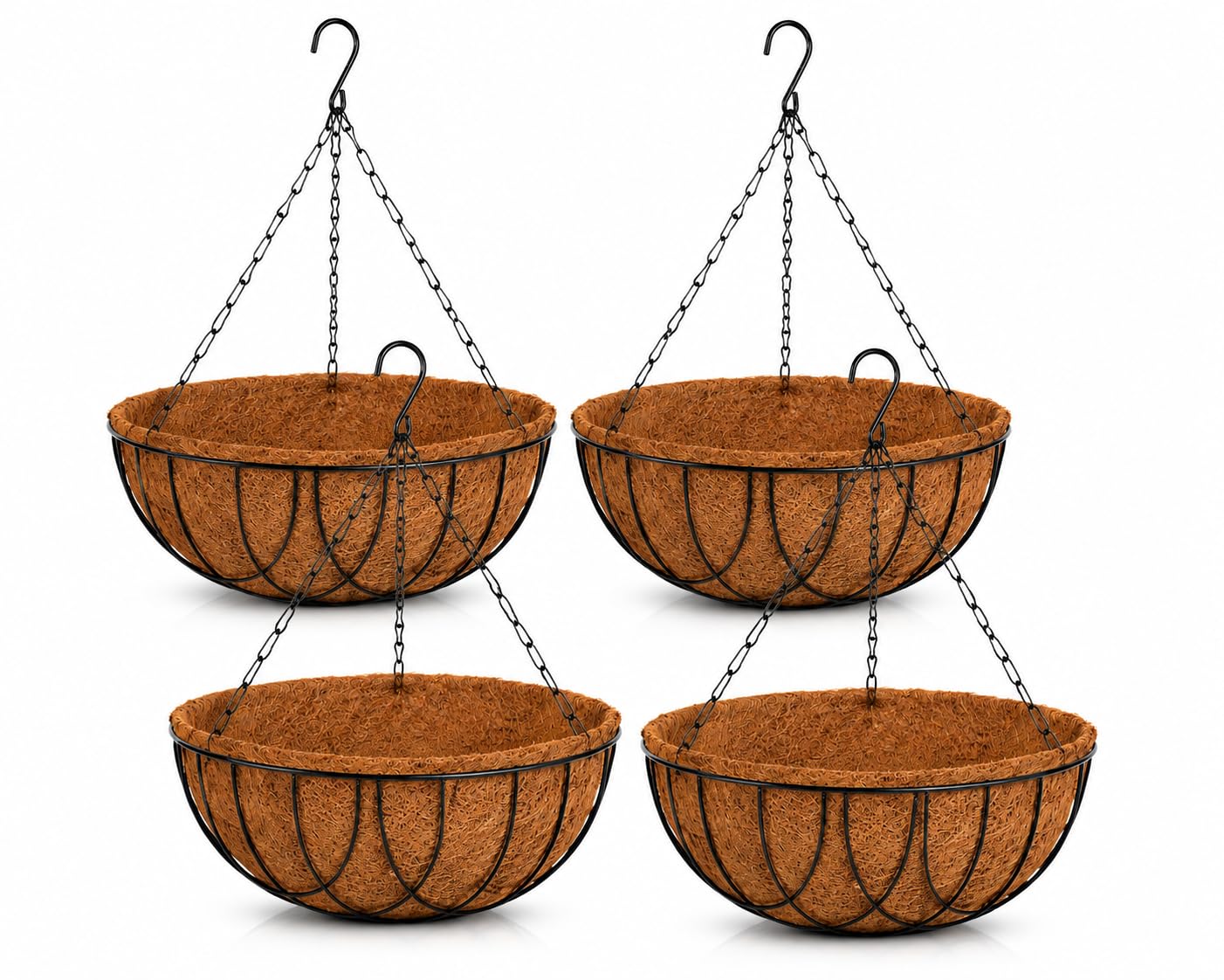 Bio Blooms Coir Hanging Pots - 4 Pack -1 Bio Blooms Coir Hanging Pots - 4 Pack -1