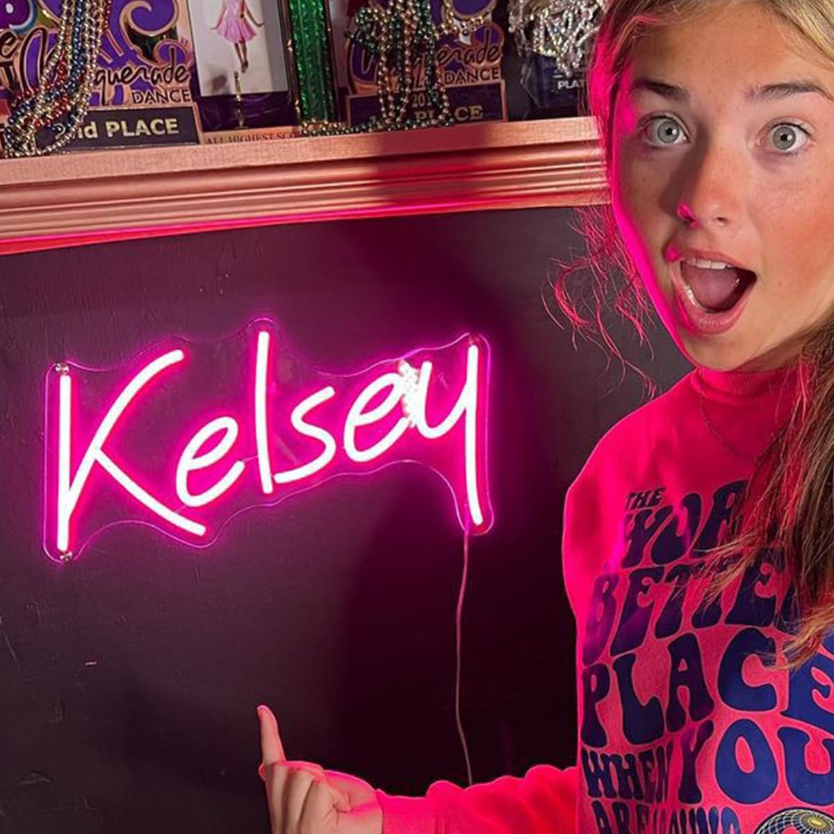 Custom Neon Signs Personalized Led Neon Lights Sign Neon Sign Customizable for Wall Decor Wedding Birthday Party Bedroom Bar Night Light&Company Logo or Business Sign (Optional 16" to 50")