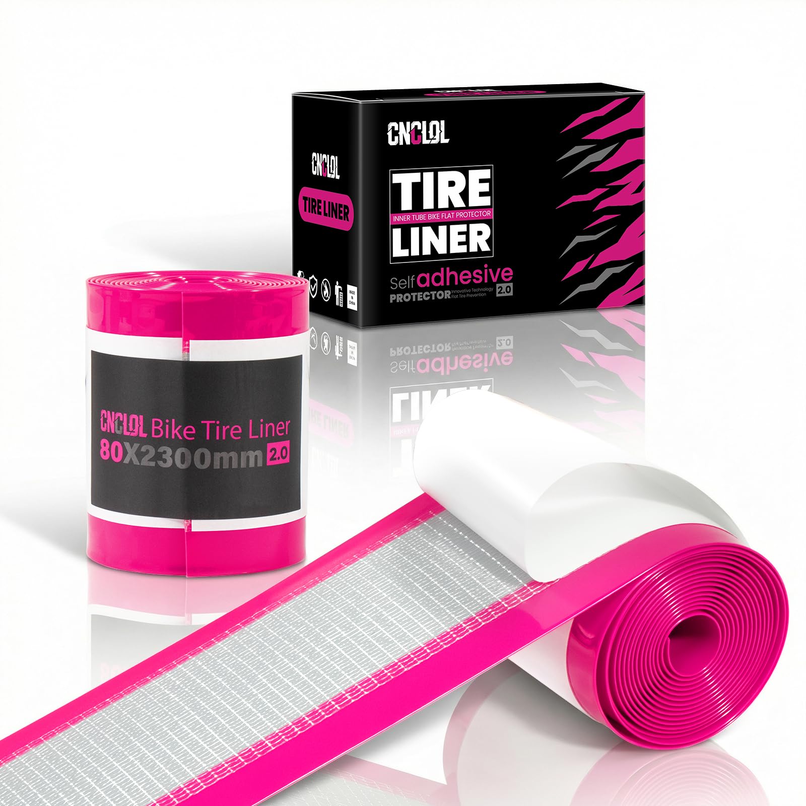 CNCLOL Fat Bike Anti Puncture Tyre Liner Self Adhesive,Bicycle Puncture Protection Tape for Snow Beach MTB,Heavy Duty Flat Prevention Tyre Protector Fits 20โ 24โ 26โ 27.5โ 29โ Inch Wide Tyres.80mm