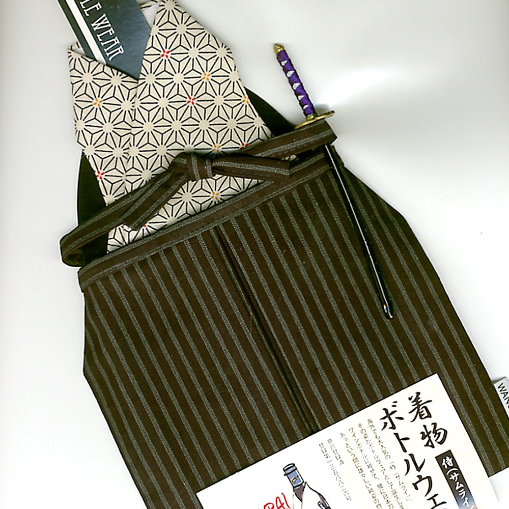 Amazon｜Kimonoボトルカバー 着物ボトルウェア 侍（サムライ）｜ワイン