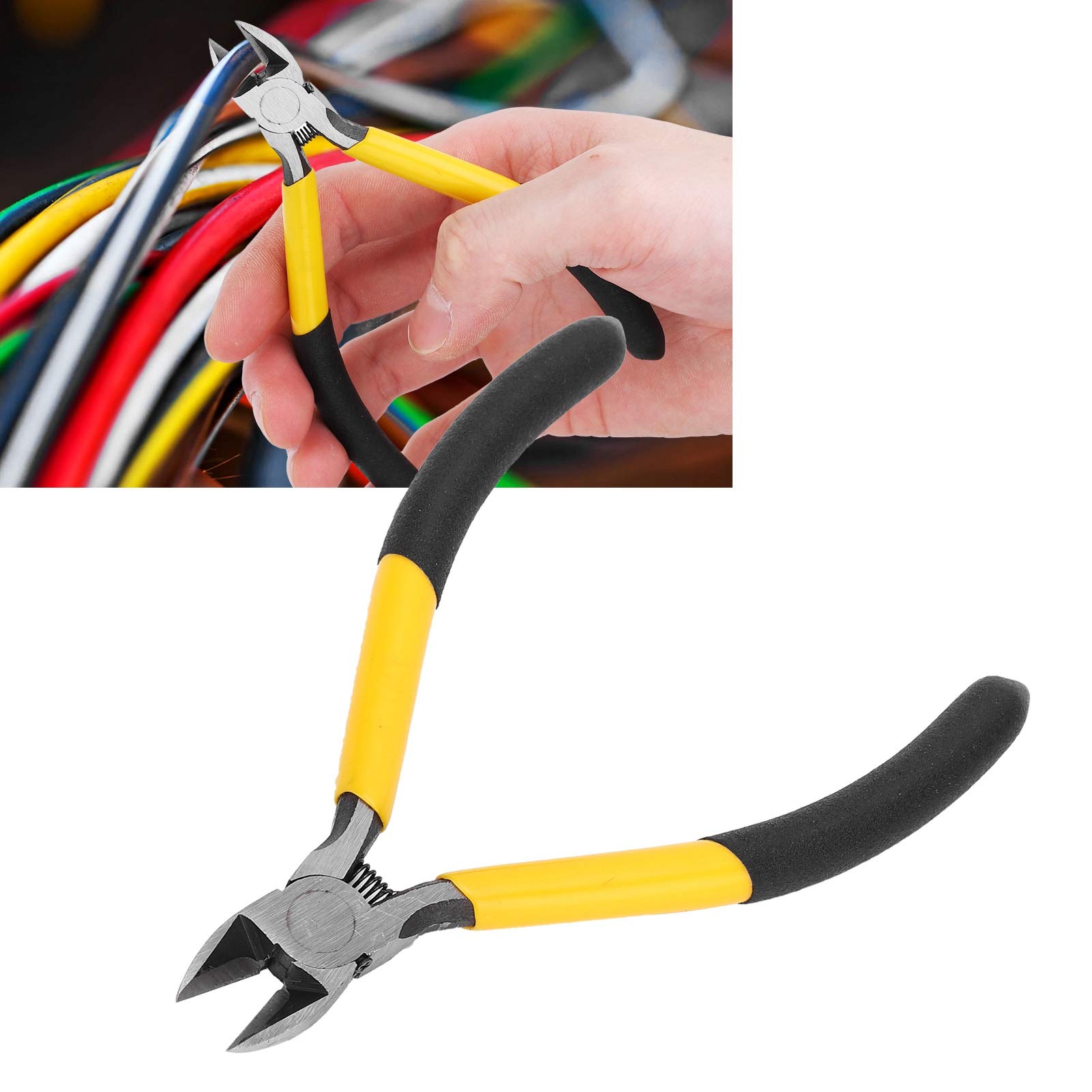 Zestaw profesjonalnych szczypiec kombinowanych DIY do napraw, szczypce tnące boczne, szczypce tnące boczne, narzędzia do naprawy drutu ze stali wysokowęglowej, 2 kolory, 5 cali, TU-A05S
