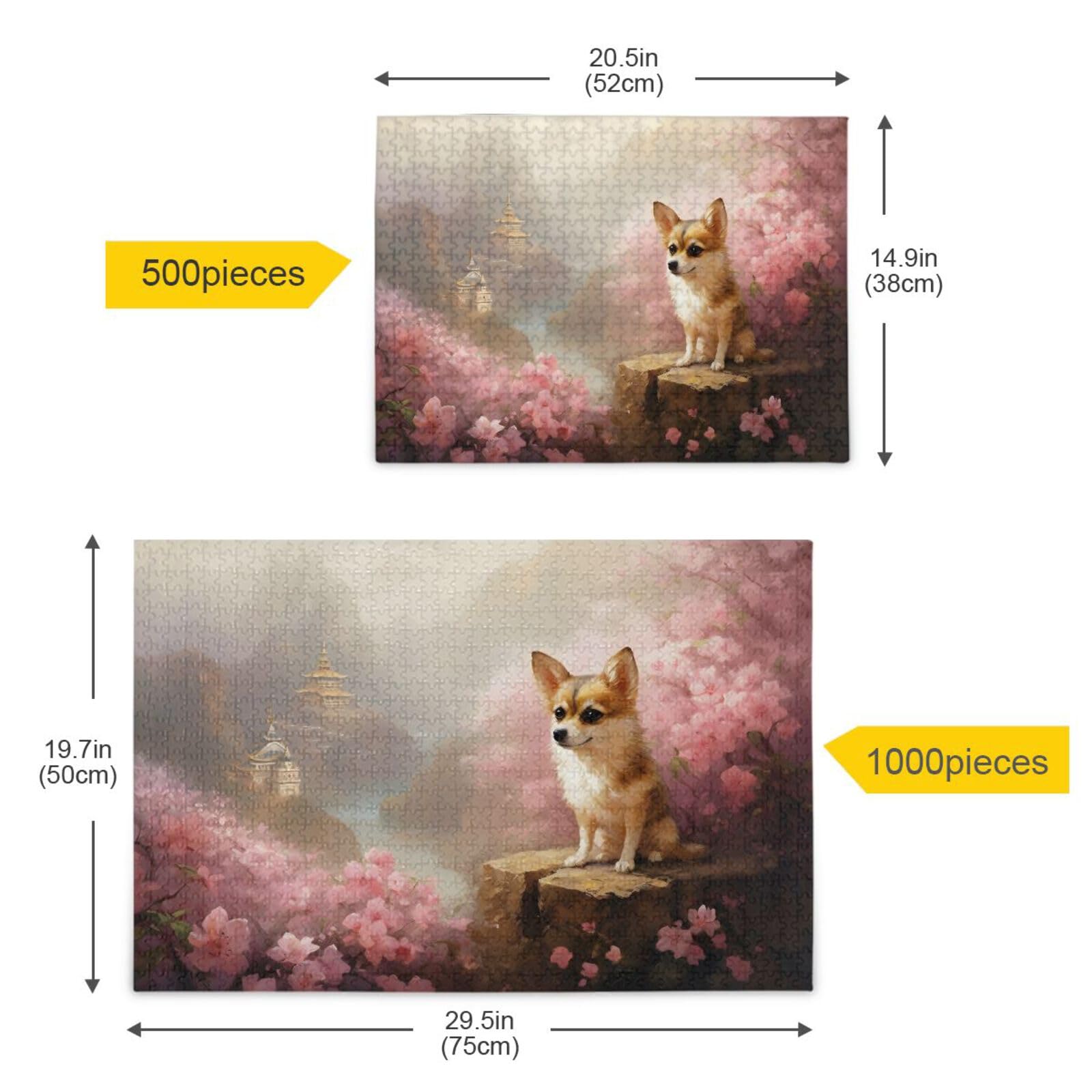 Amazon.com: ZENWAWA Chihuahua Painting Jigsaw Puzzle 1000 Pieces