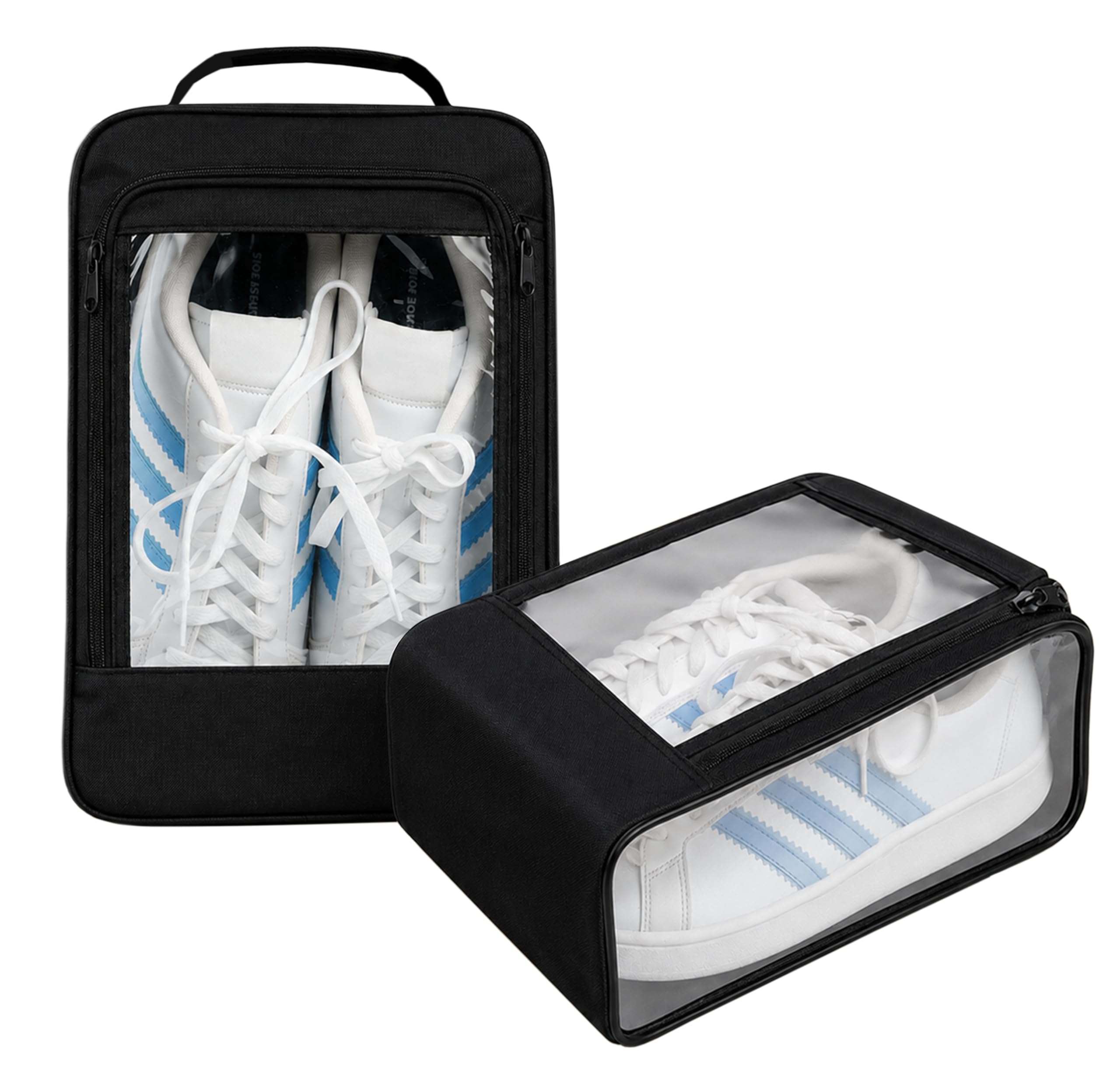 Indian Shoe Cover Travelling Shoe Storage Bag/Storage Footwear Organiser Pouch Shoe Bag Black (Pack of 2)-image-29