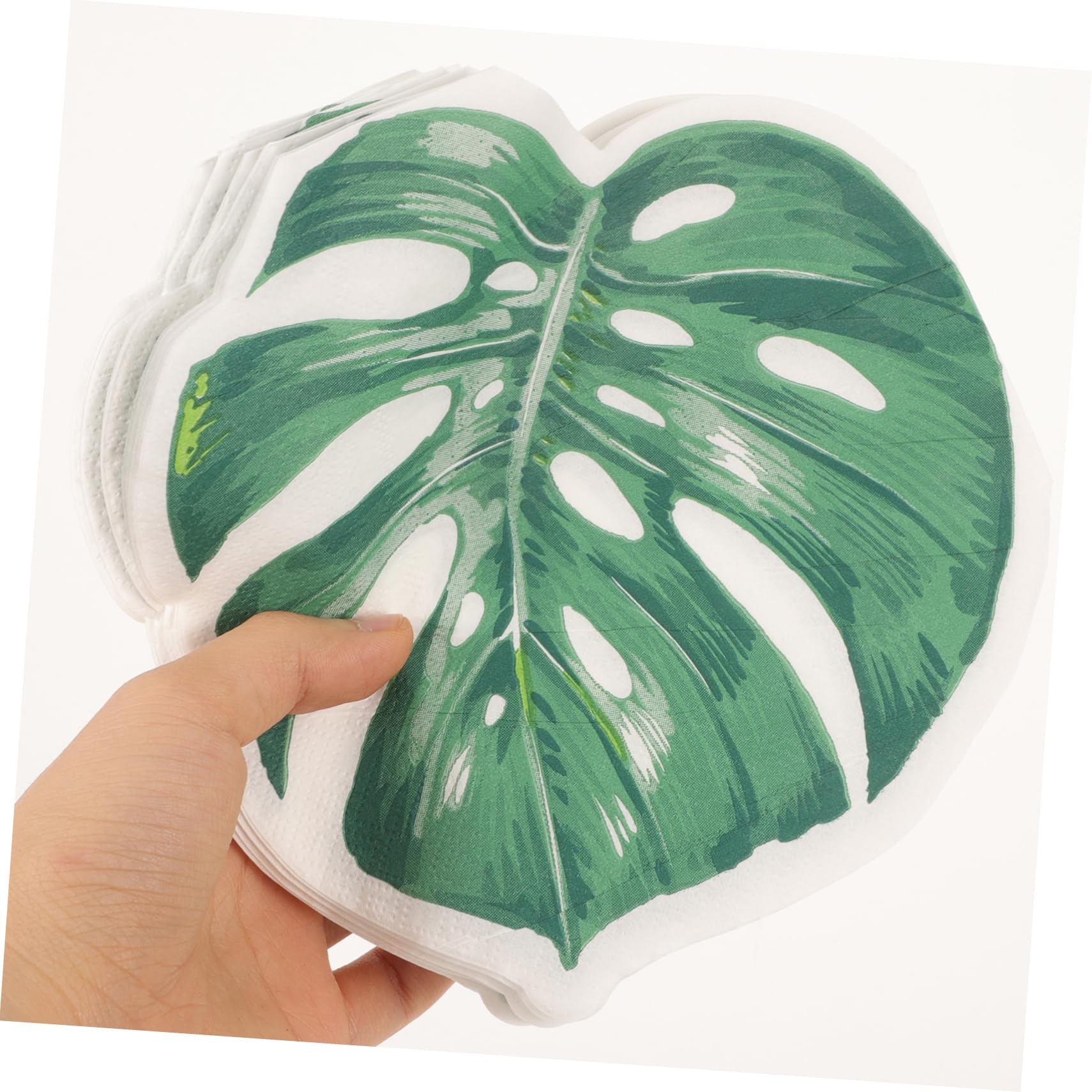 BESTYASH 5 Piezas 2 servilletas de papel para fiestas tropical decoración servilletas de mesa para el hogar para banquetes pulpa de madera virgen Green