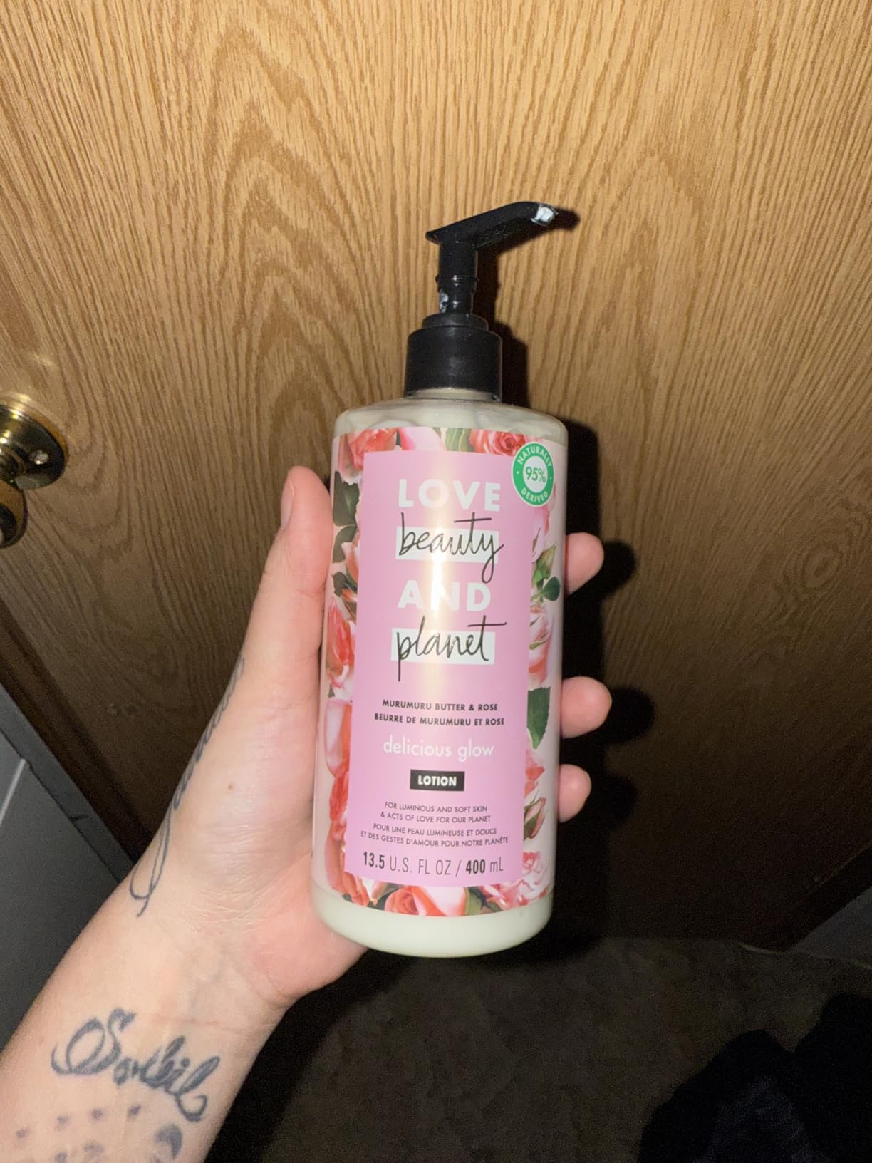 Unilever Love Beauty and Planet Delicious Glow Body Lotion Murumuru Butter & Rose for Soft, Glowing Skin Natural Ingredients, Plant-Based Moisturizers, Vegan, Cruelty-Free 13.5 oz