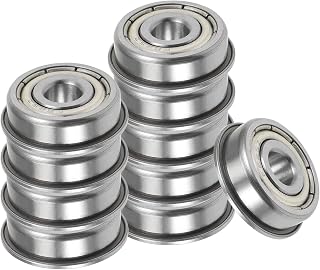Kozelo 10pcs F625ZZ Flanged Ball Bearing - [5x16x5mm] Replacement Wheel Bearings for Wheelbarrow Lawnmower Hand Truck Axle Use, Chrome Steel, ABEC1