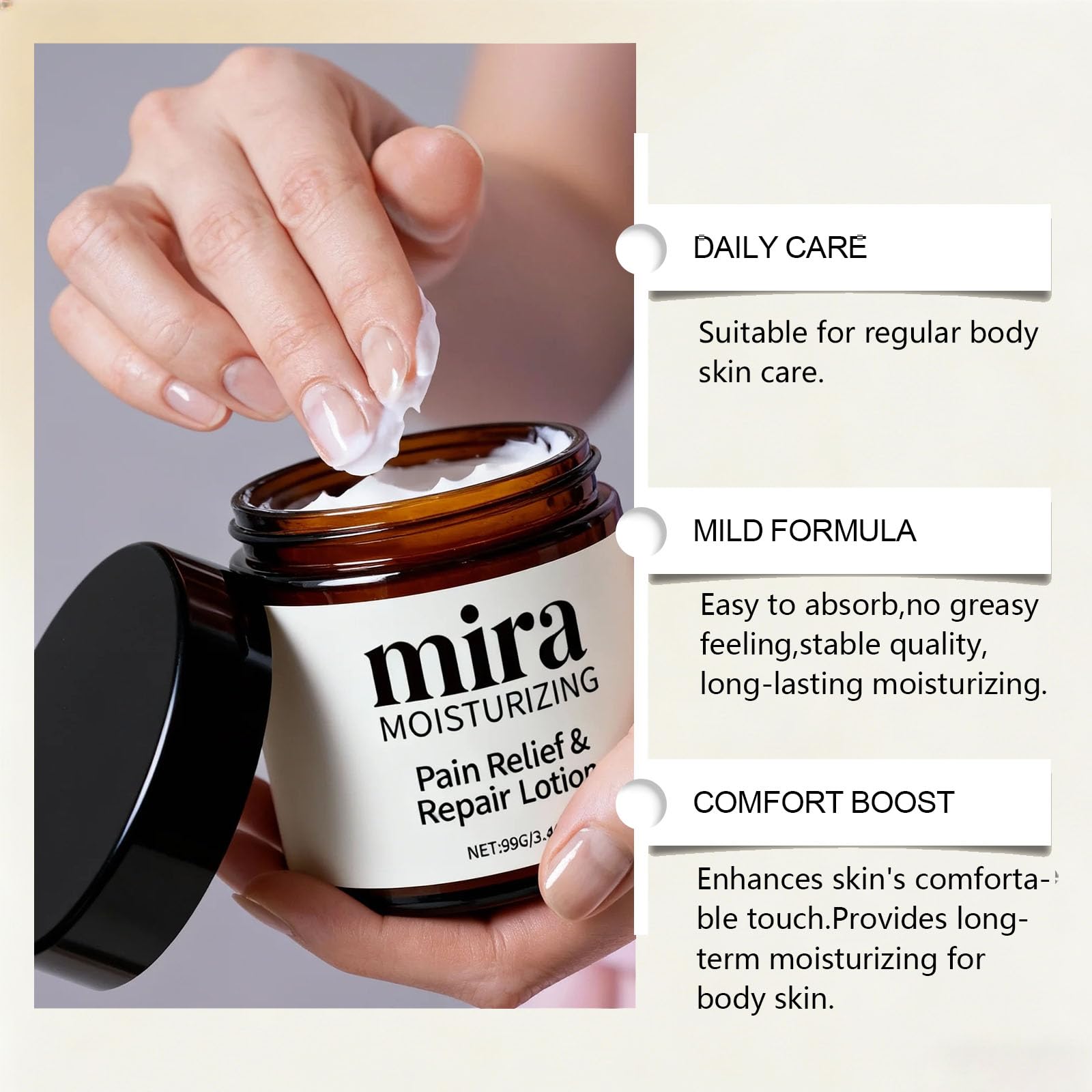 【新品・未使用】MIRA CREAM &MIRA GREEN 1/2/3X Mira Pain Relief Lotion Natural Mira Organics Cream Skin