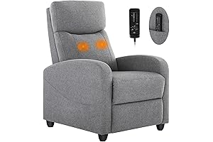 Sweetcrispy silla para masajes, pequeña silla reclinable de tela para adultos