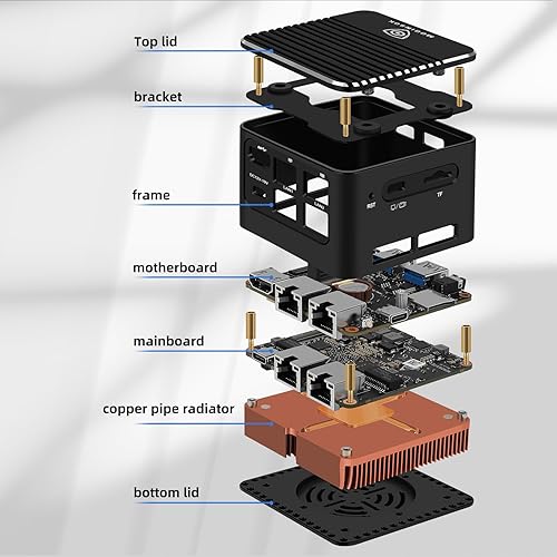 Miniatura 7 de Aparato de cortafuegos ultra pequeño de 2.5GbE, mini PC, 4x2.5GbE Intel I226V Nics 12 generación Intel N100 (4C4T hasta 3.4 GHz), soporte para