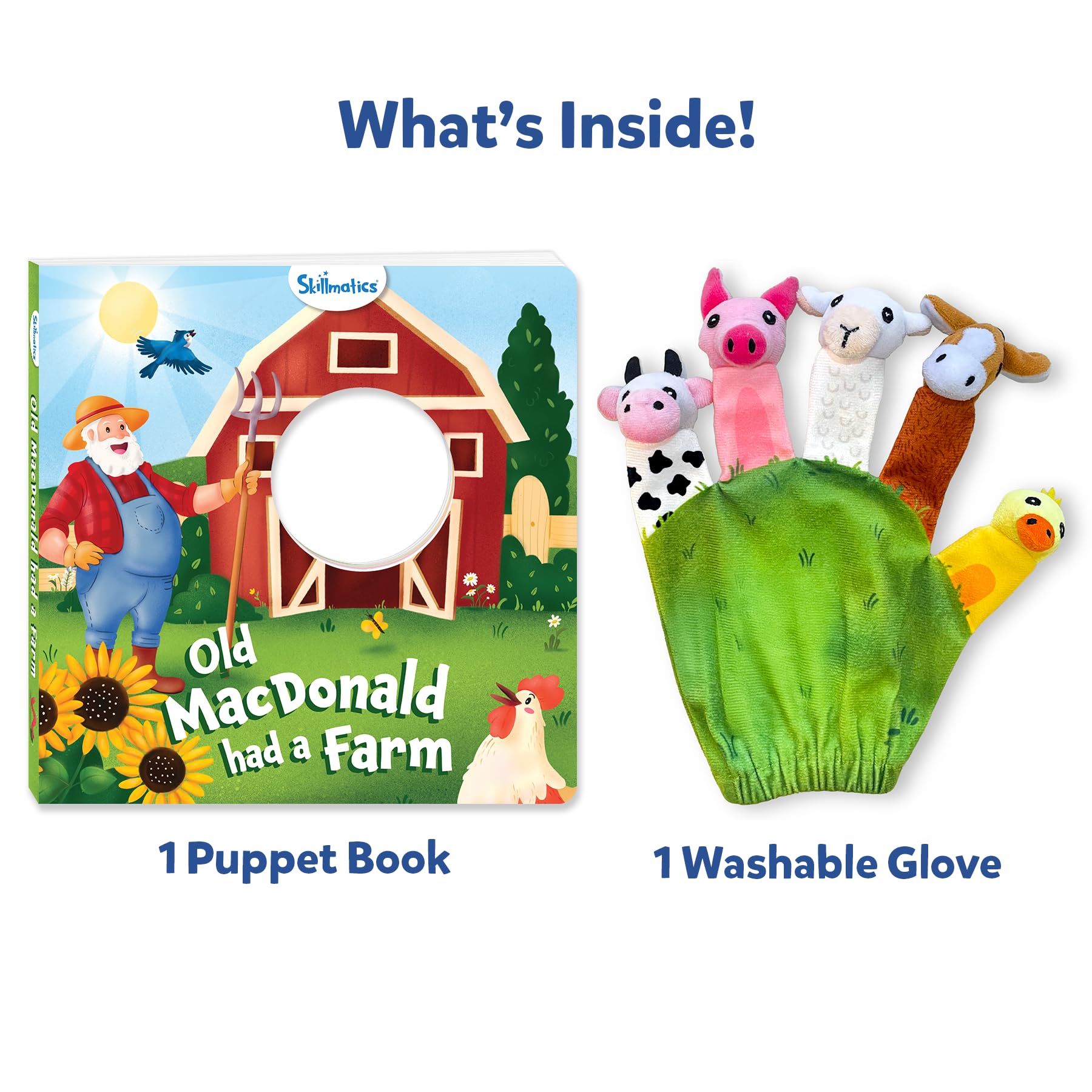 Skillmatics Cloth Puppet Book - Old Macdonald Had a Farm, Interactive Finger Puppets for Infants & Toddlers, Early Learning & Sensory Toys, Nursery Rhyme, Gifts for Babies Ages 6 Months to 2 Years - Image 4 thumbnail