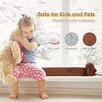 Vista 7 de YOOGO Tope de corrientes de aire para puerta, tope de puerta de 36 pulgadas para parte inferior de la puerta, tope de corriente de aire pesado