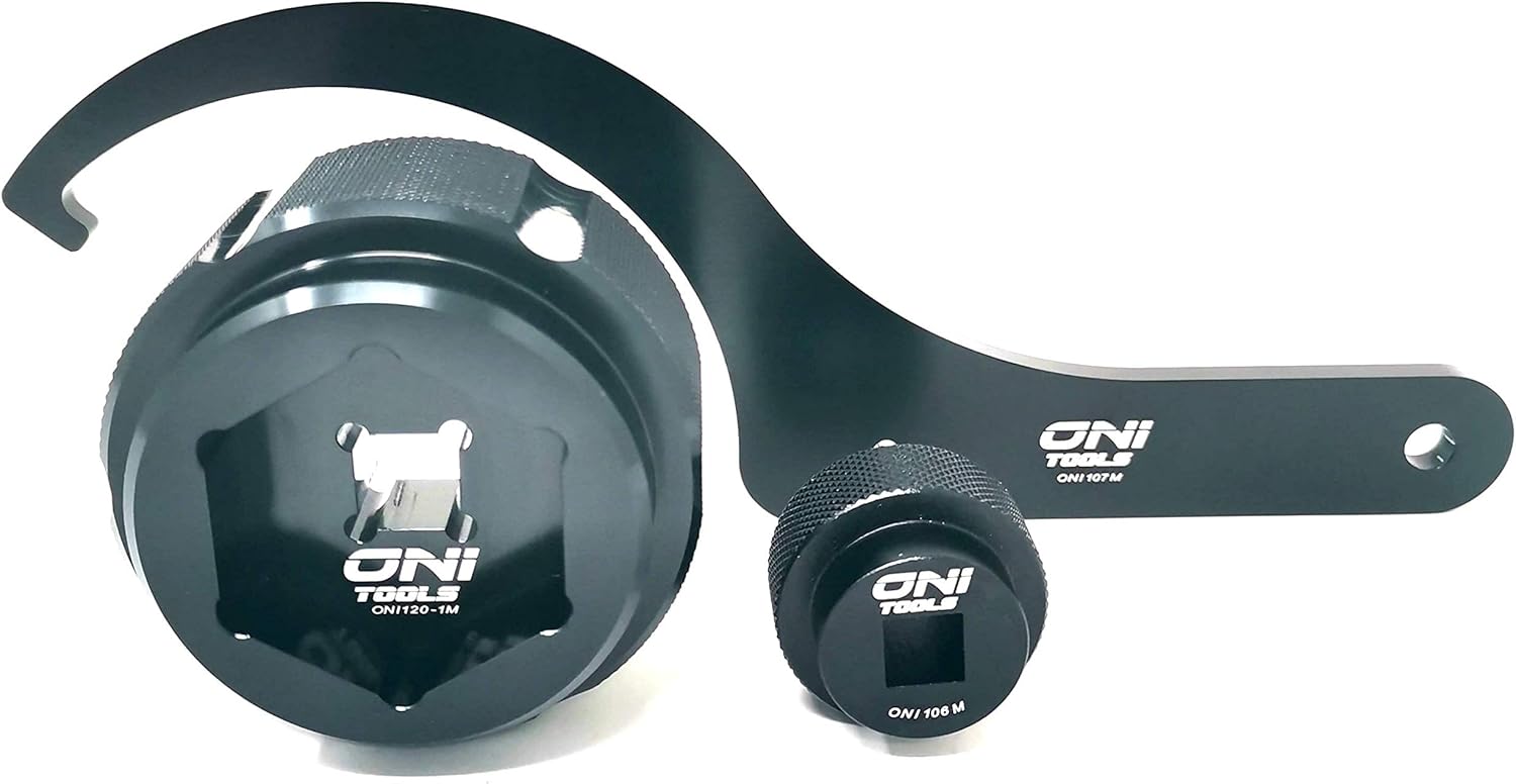 Ducati Monster Maintenance Tool Set Front & Rear Wheel Axle Nut Socket 41mm + 46mm | Chain Adjuster Eccentric Spanner Wrench | Steering Stem Triple Clamp Nut Removal by Oni Tools : Automotive