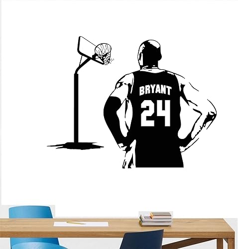 Miniatura 2 de Calcomanía personalizada de pared de jugador de baloncesto – Elige tu nombre y números, camisetas de jugador personalizadas, calcomanía de vinilo