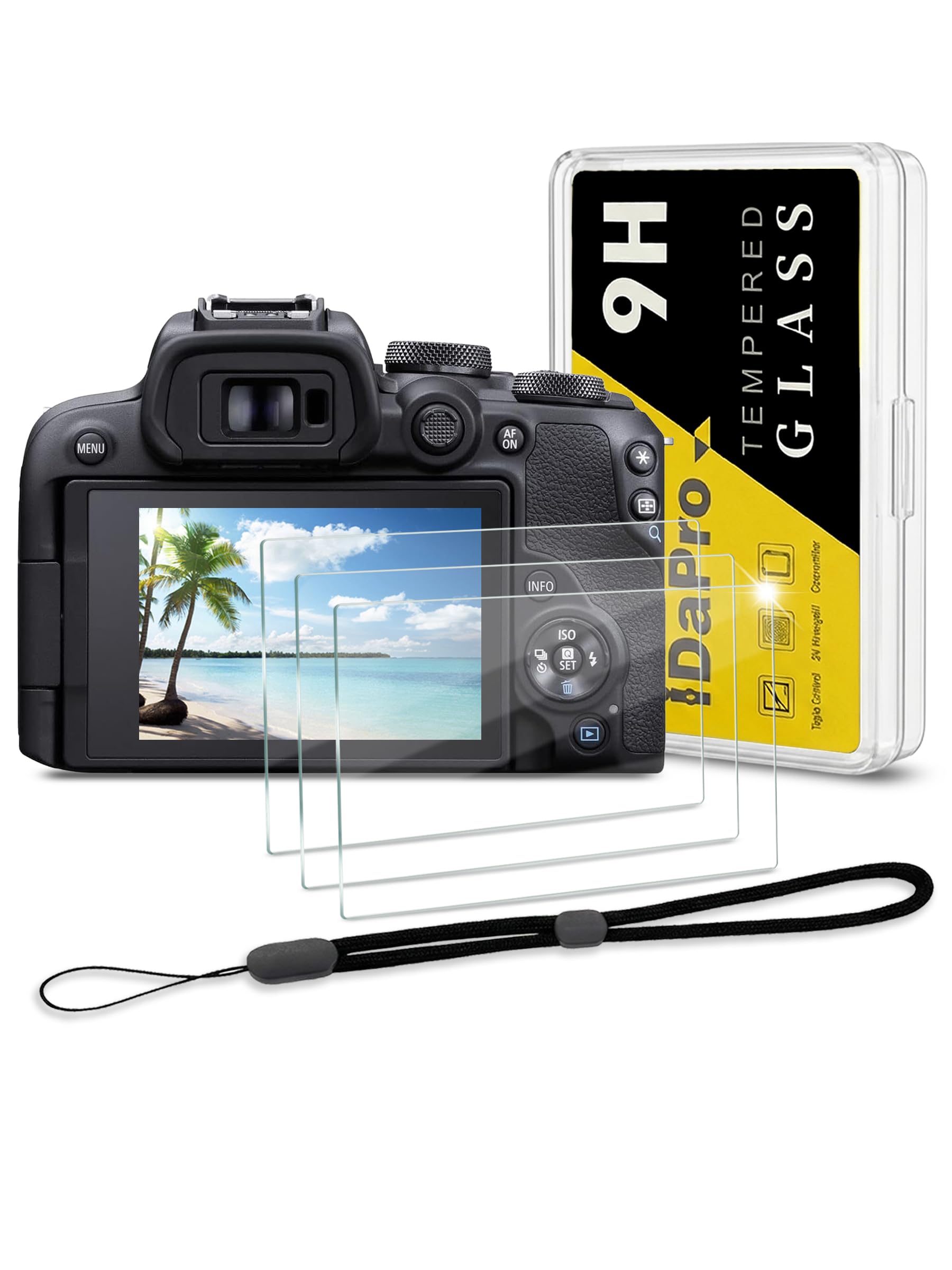 iDaPro Screen Protector for Canon EOS R50 V/R100/R10, 9H Tempered Glass