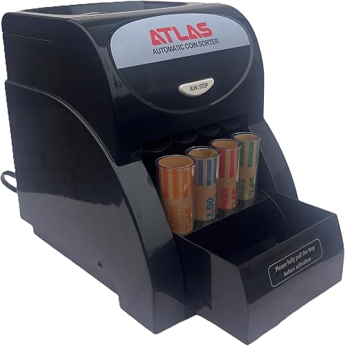 ATLAS Automatic Coin Sorter (AC-1QS) | Quickly sort up to 3 rolls of coins per minute