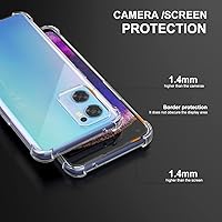 Vista 4 de Caso para Reno 7 5G Clear TPU cuatro esquinas cubierta protectora transparente suave funda