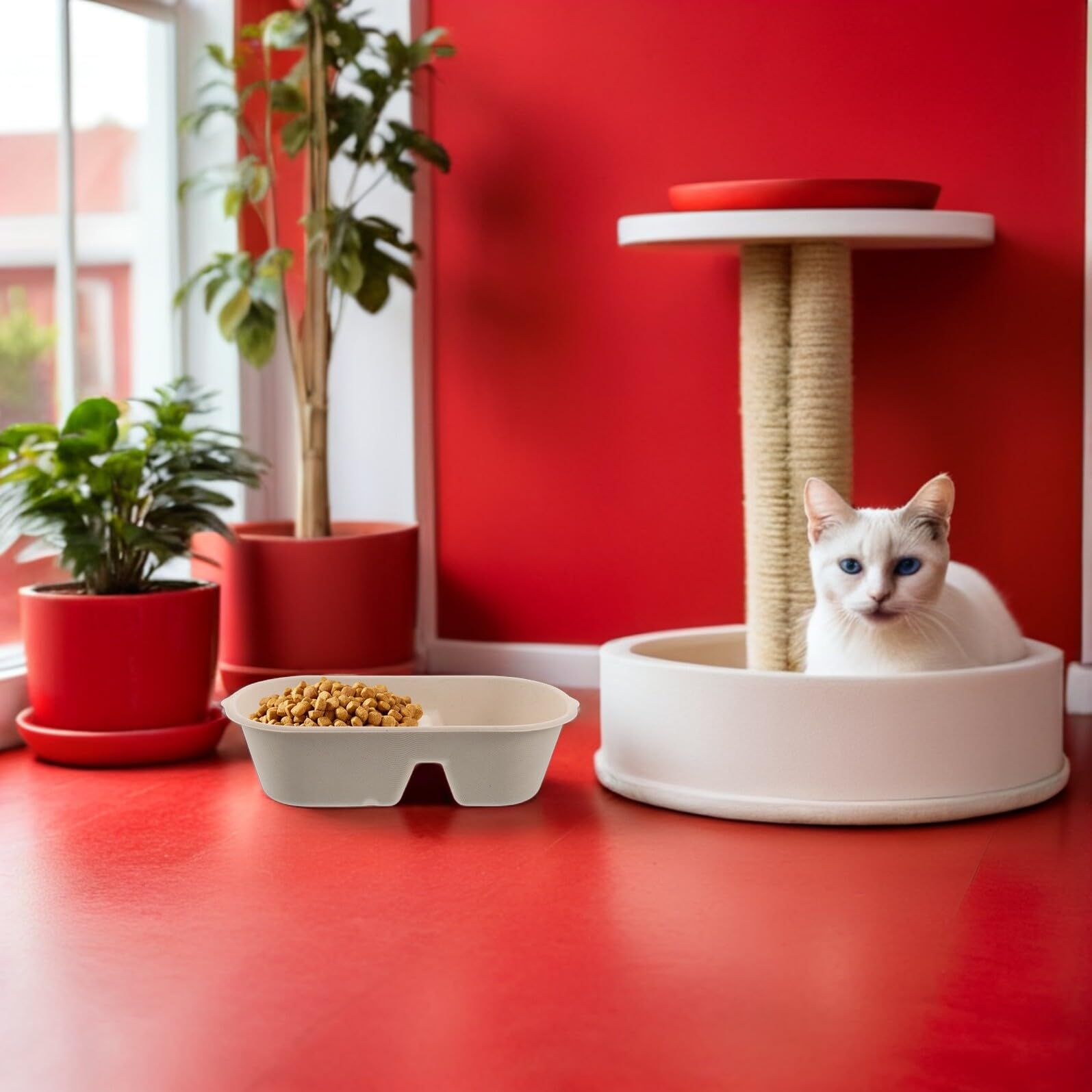 Gadpiparty 50 Ciotole Monouso per Cibo e Acqua per Piccoli Animali Doppie da 1000 Ml Leggere e Usa e Getta per Cuccia Gabbie e Viaggi per Cuccioli e Gatti