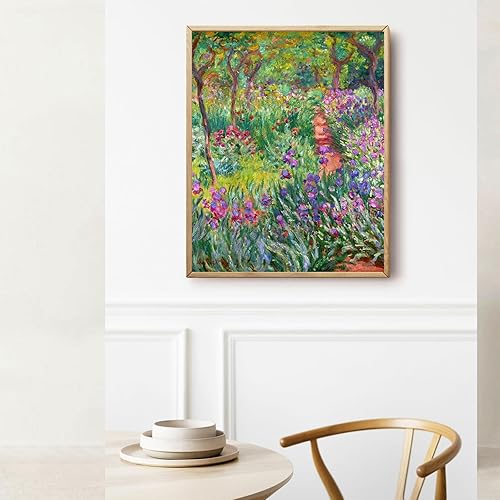 Miniatura 3 de KWAY Claude Monet - Lienzo decorativo para pared, póster de The Iris Garden at Giverny, impresiones artísticas impresionistas, decoración de pared