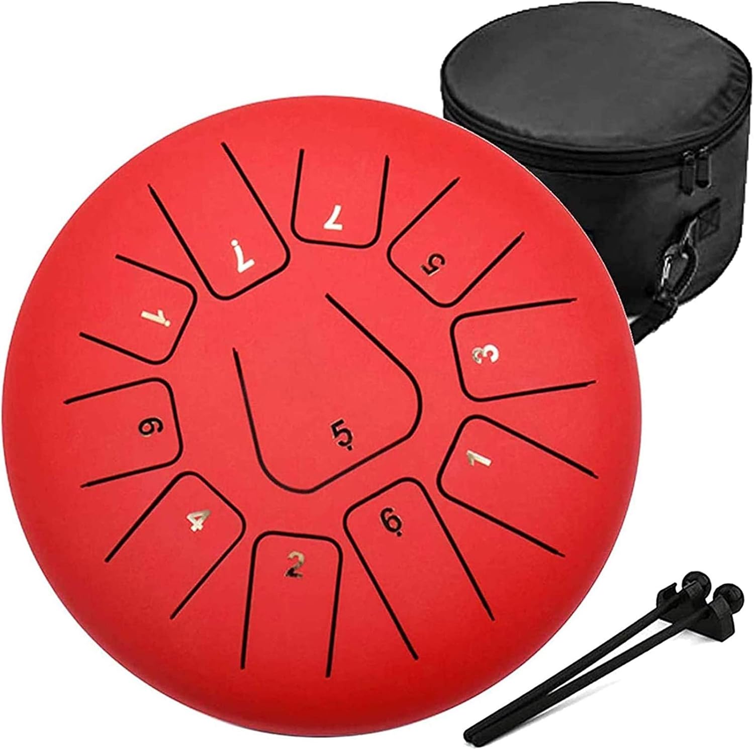 Amazon.co.jp スチールタングドラム、ハングドラム、 Handpan Tongue Drum 11リアクション10インチチャクラ