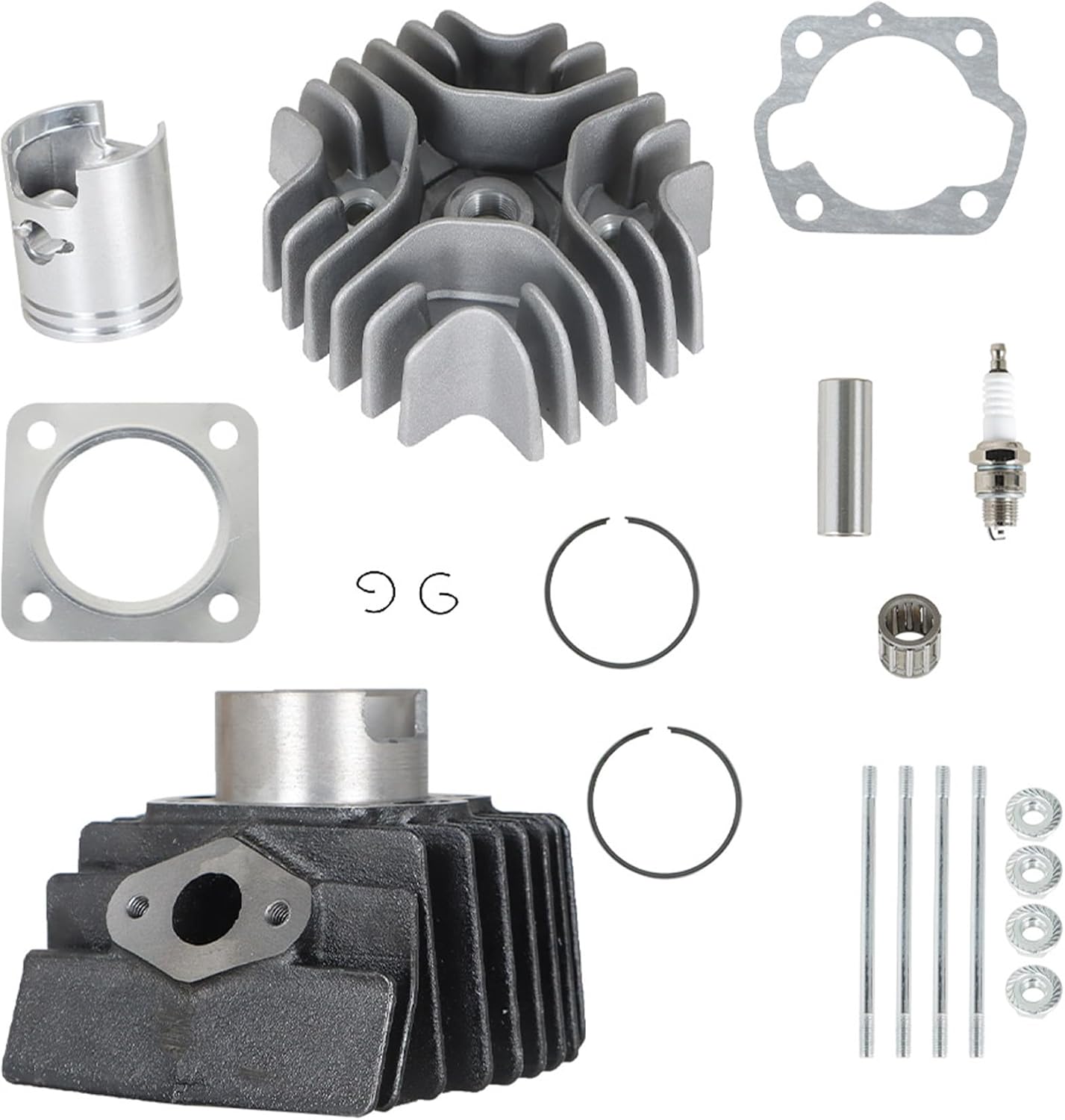 WFLNHB Piston Rings Cylinder Gasket Top End Kit Replacement for Suzuki Quadmaster 50 Lt-A50 LT-50 2002 2003 2004 2005