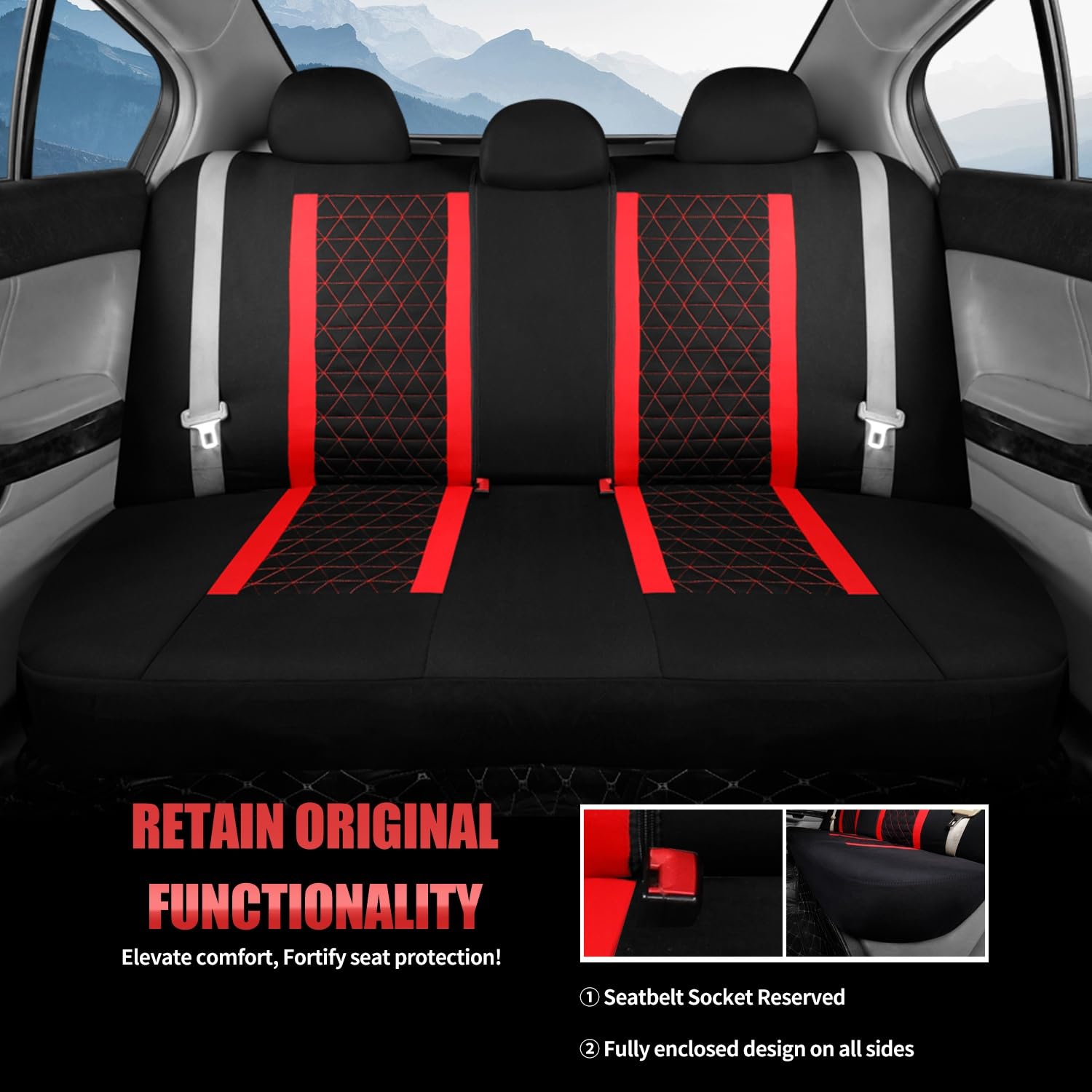 Housses de Siège Auto pour Renault Austral E-Tech Hybrid Esprit Alpine SUV 2022-2026, Confortable Antidérapant Tissu Tissé Protection Housses de Siège, Accessoires Intérieur pour Voiture(Blue)