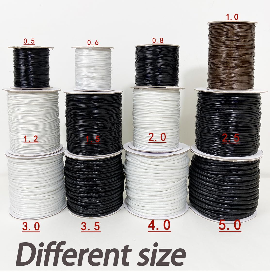 Sznurek woskowy do bransoletek, 1 rolka, woskowany sznurek bawełniany, kolorowy, elastyczny pasek nylonowy, sznurek do koralików, 5 mm x 30 m, sznurek woskowy, sznurek węzłowy, gumka do samodzielnego