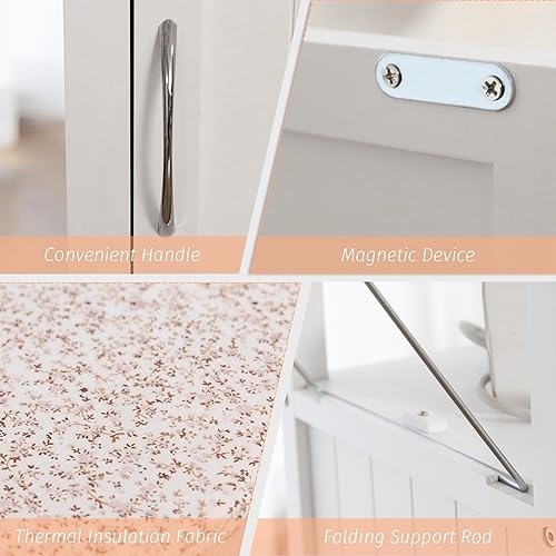 Miniatura 4 de Tabla de planchar con gabinete de almacenamiento, tabla de planchar plegable con almacenamiento adicional, estación de planchado plegable de madera