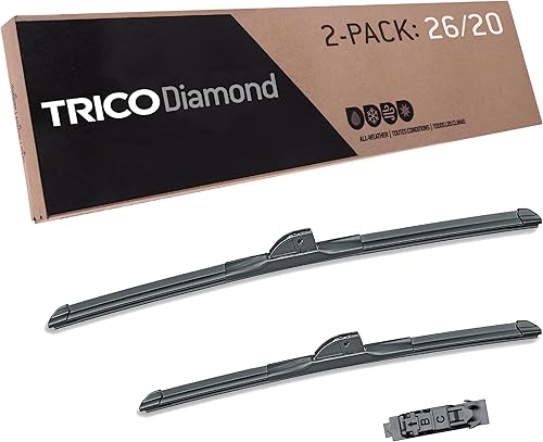 Miniatura 30 de TRICO Diamond 20" + 18" Limpiaparabrisas de repuesto premium para automóvil (juego de 2), limpiaparabrisas de haz para todas las estaciones para