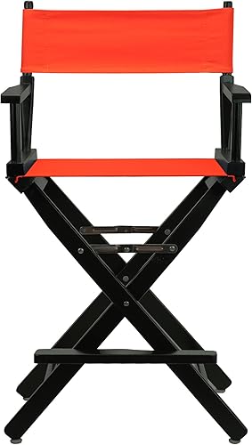 Miniatura 6 de Casual Home - Silla de director de 24 in, marco negro, lona naranja, altura de mostrador