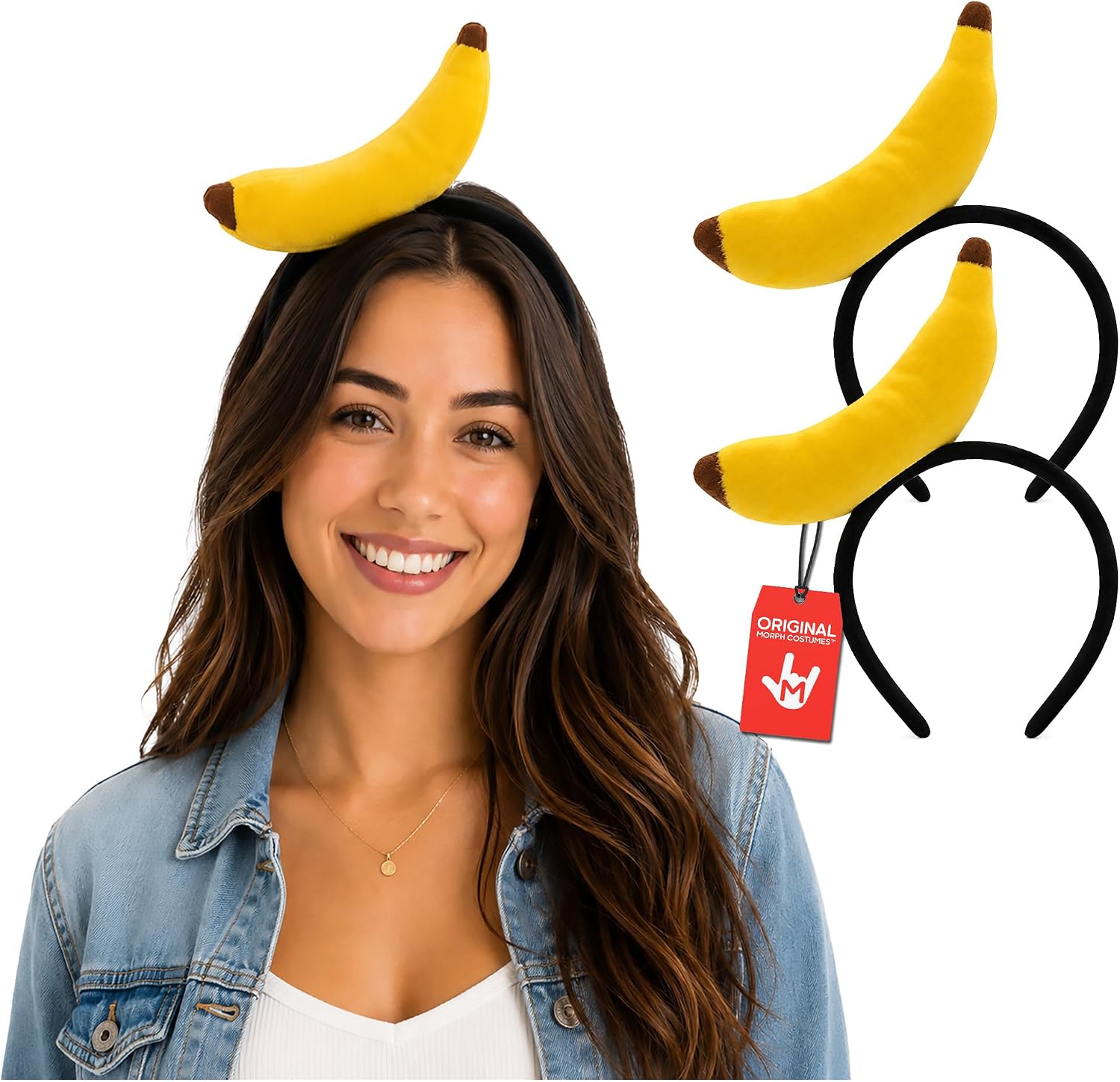 Nicky Bigs Novelties Adult Cosplay Large Yellow Banana Fruit Headband Hat Halloween Food Costume Accessory