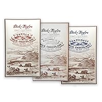 Vista 4 de Dick Taylor Craft Chocolate Tríos de chocolate con leche Regalo de chocolate artesanal gourmet A2, sin soja, hecho a mano Barras de 2 onzas