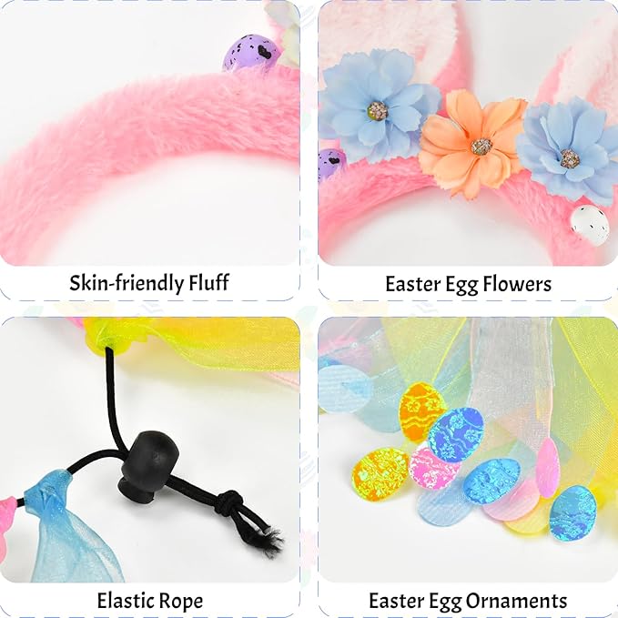 Disfraz de Conejo de Pascua para Perro con Diadema, Collar y Falda Tutú miniatura 5