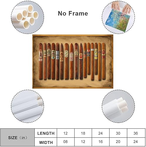 Miniatura 2 de Póster de arte para regalar a los amantes de los cigarros, lienzo, pinturas artísticas para pared, decoración del hogar, sala de estar, impresiones