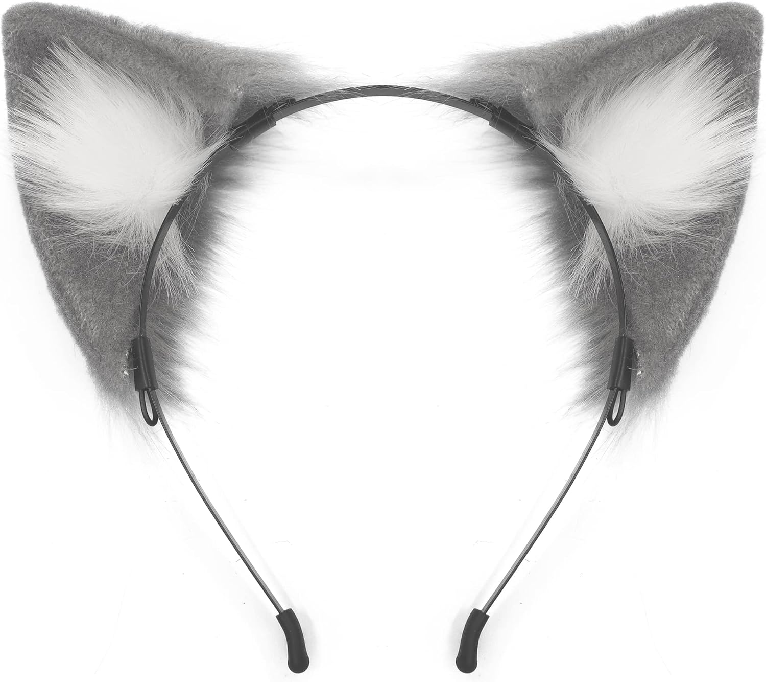 QinRuan Cat Fox Faux Fur Ears Headband Cute Halloween Fancy Dress Cosplay Handmade Animal Furry Ears Hair Hoop